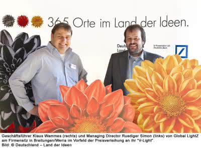 Wirtschaft + Unternehmen: Global LightZ ist "Ausgewählter Ort 2011" Wirtschaft + Unternehmen: Global LightZ ist "Ausgewählter Ort 2011"