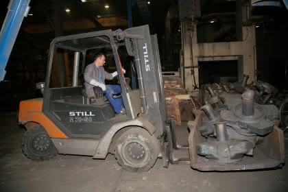 Fördertechnik: Still-Stapler in Leipziger Stahlgießerei
