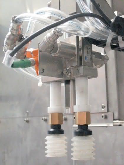 Handhabungstechnik: Nudeln mit Sauce