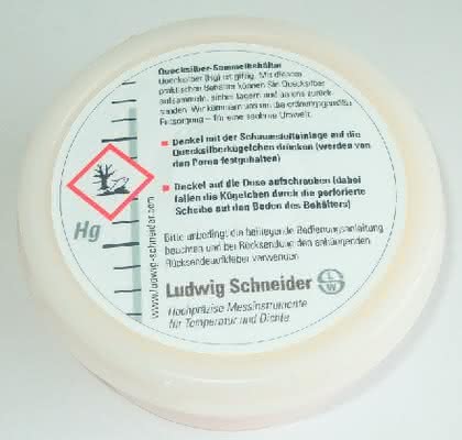 Quecksilber-Sammelbehälter: Quecksilber-Sammelbehälter