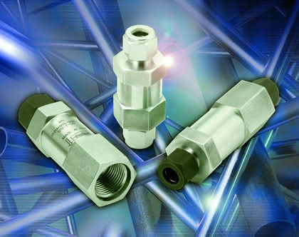 Hydraulik + Pneumatik: Neue Reihe von Rückschlagventilen Hydraulik + Pneumatik: Neue Reihe von Rückschlagventilen