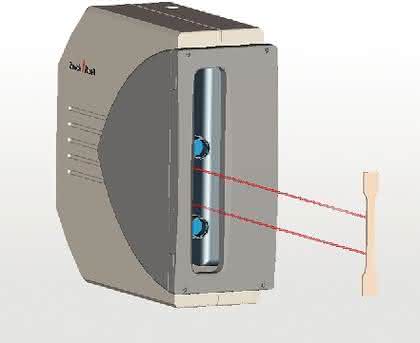 Extensometer laserXtens: Neuer Extensometer  ohne Probenkontakt und Markierung