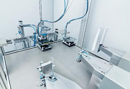 Handhabungstechnik: Fabrik auf dem Schreibtisch Handhabungstechnik: Fabrik auf dem Schreibtisch