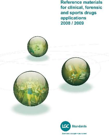 Katalog "Reference substances for clinical, forensics and sports drugs applications": Neue Referenzsubstanzen