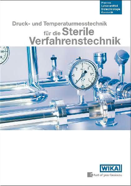 Broschüre "Sterile Verfahrenstechnik": Neue WIKA-Broschüre
