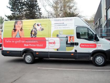 Wirtschaft + Unternehmen: Großformat-Roadshow mit Océ Plotter-Mobil Wirtschaft + Unternehmen: Großformat-Roadshow mit Océ Plotter-Mobil