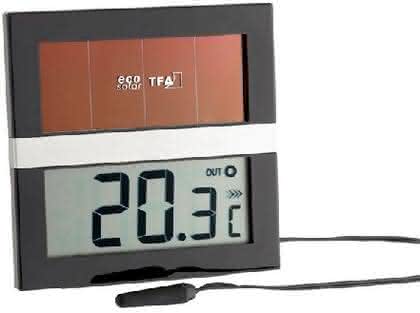Assistent-Digital-Thermometer Nr. 3657: Thermometer mit Solar-Betrieb