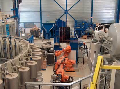 Montagetechnik: Präzision für Schwergewichte: Abkühl-Karussell für Gussteile Montagetechnik: Präzision für Schwergewichte: Abkühl-Karussell für Gussteile