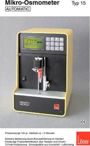 Kataloge: Mikro Osmometer und Kryometer