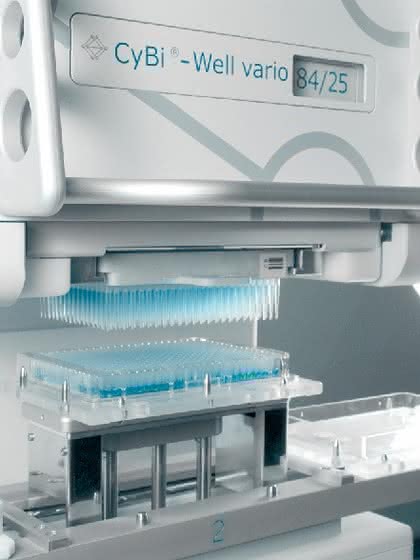 Liquid-Handling-Plattform CyBi-Well vario: Mit flexibler Nanoliter-Fluidik Liquid-Handling-Plattform CyBi-Well vario: Mit flexibler Nanoliter-Fluidik