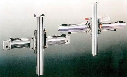 Lineartechnik: System mit Kreuzlaufwagen Lineartechnik: System mit Kreuzlaufwagen