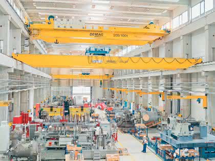 Fördertechnik: Präzision und Power: Krane für die Montage von Dampfturbinen Fördertechnik: Präzision und Power: Krane für die Montage von Dampfturbinen