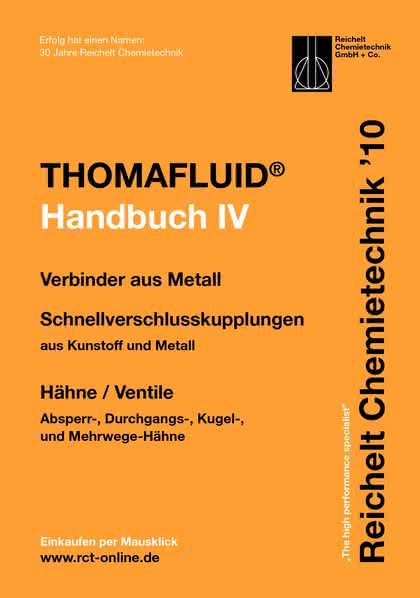 Handbuch THOMAFLUID-IV: Kupplungen, Hähne und Ventile Handbuch THOMAFLUID-IV: Kupplungen, Hähne und Ventile