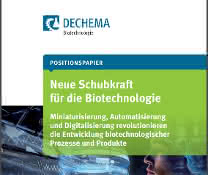 Titelseite des Dechema-Papiers „Neuer Schub für die Biotechnologie“