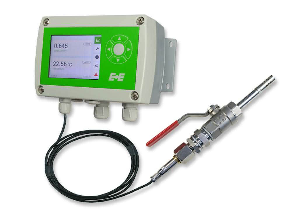 EE360 transmitter with IP65 polycarbonate housing and sensor with ball valve