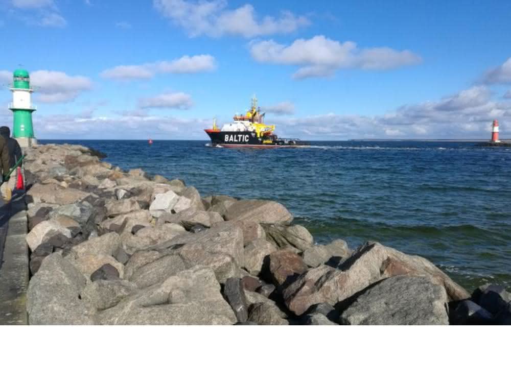Flussmündung der Warnow in die Ostsee