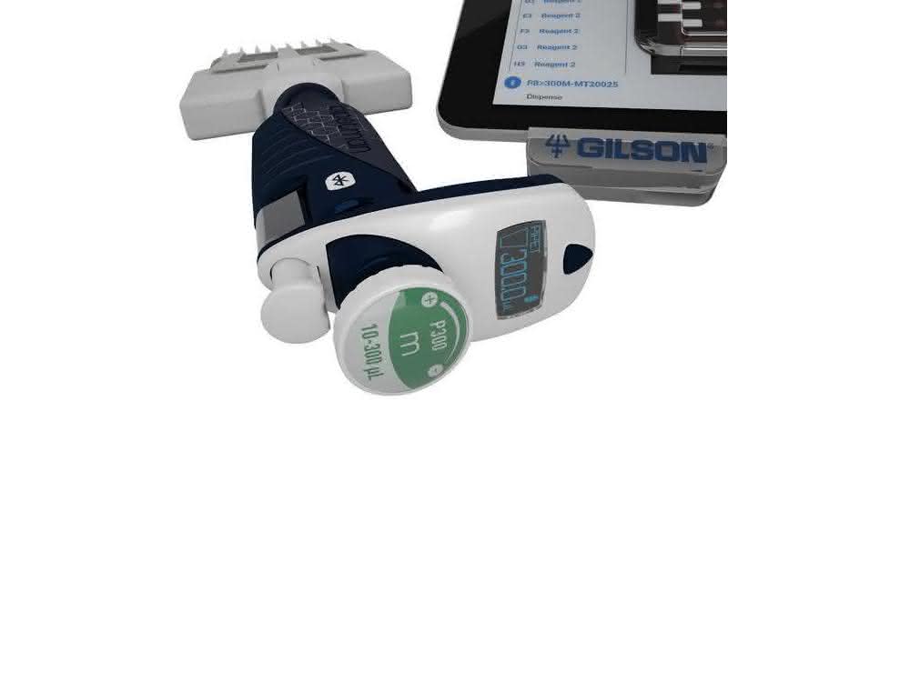 Pipettman M Connetcted, eine smarte Pipette, ist über Trackman Connected, einem drahtlosen Tablet mit Pipettier-Tracking-Software, verbunden. Diese Produkte sollen helfen Fehler bei der Erhebung und Erfassung von Daten zu verringern.