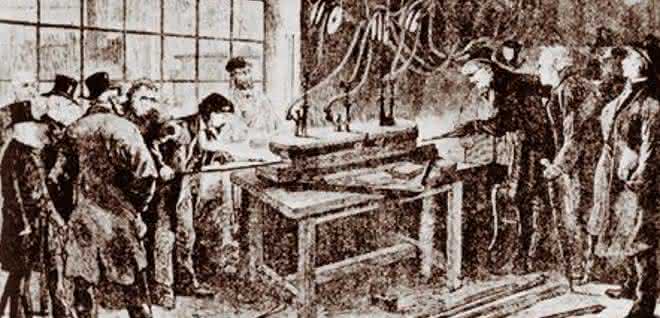 Ein neuer Maßstab entsteht: Guss der internationalen Urmeter in Paris 1874.