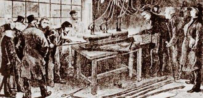 Ein neuer Maßstab entsteht: Guss der internationalen Urmeter in Paris 1874.