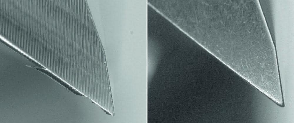 Main cutting edge of an HSS milling cutter