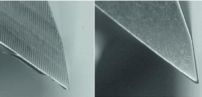 Main cutting edge of an HSS milling cutter