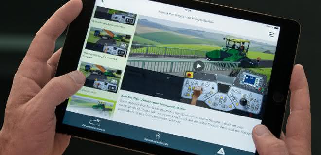 App für die Bedienung von Straßenfertigern App für die Bedienung von Straßenfertigern