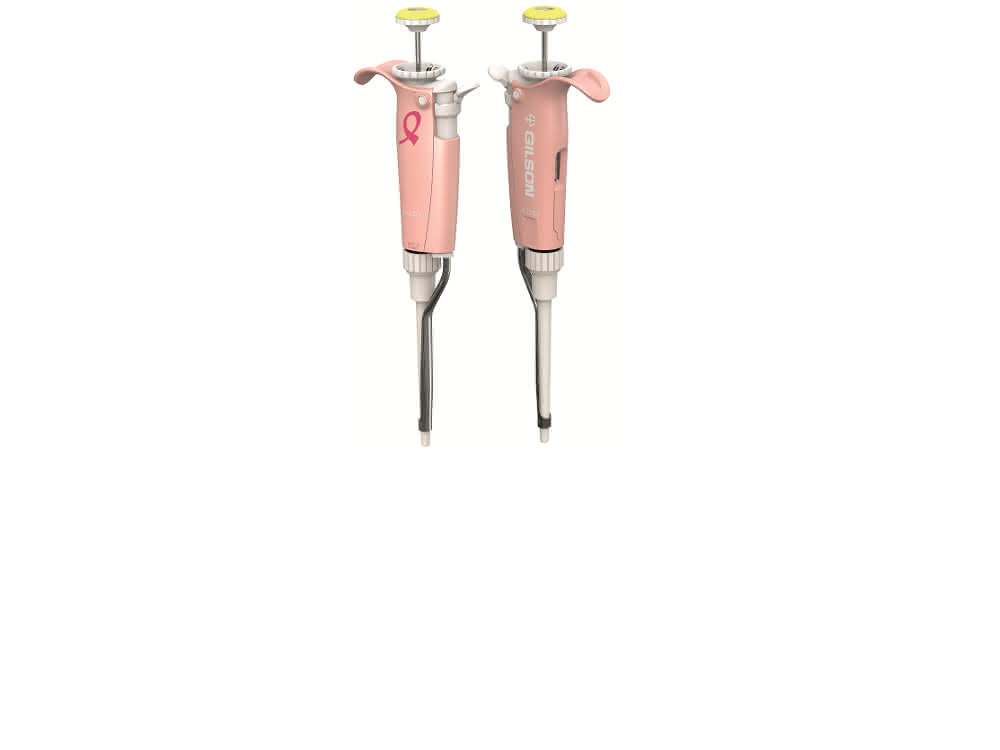 Im Rahmen einer Aktion von Gilson geht beim Kauf der pinken Version des Pipetman L ein Teil des Erlöses an die American Cancer Society.