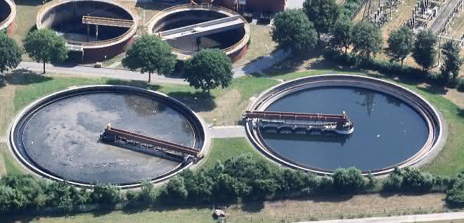 Luftaufnahme Klärbecken Luftaufnahme Klärbecken