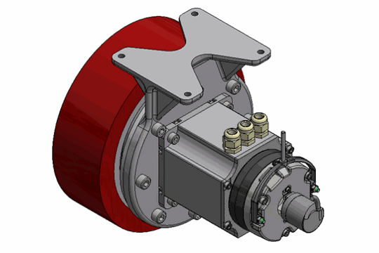 Antriebslösung für AGV Antriebslösung für AGV von Sumitomo und Lafert.