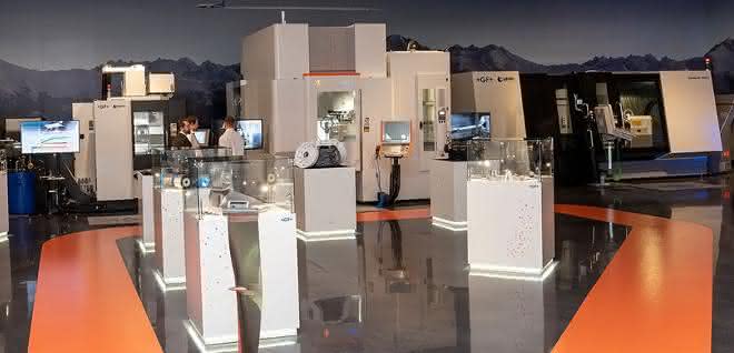 Showroom for machine demonstrations