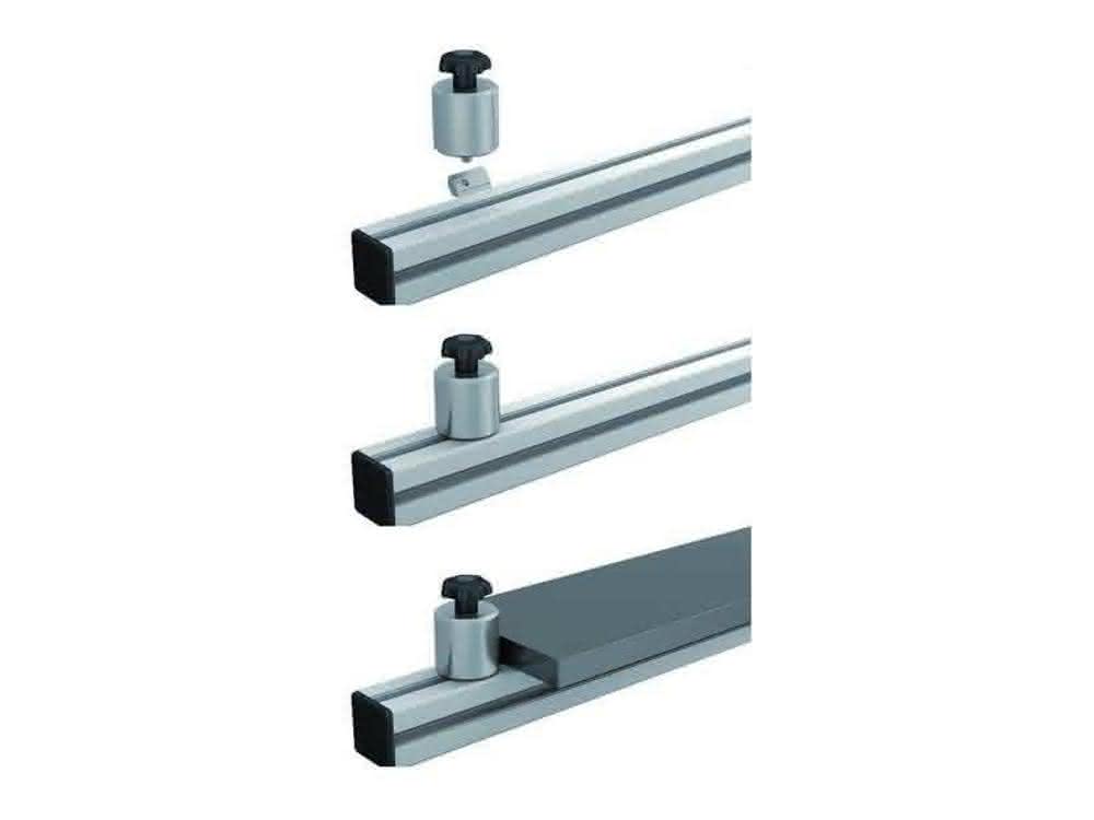 Clamping stop for groove profiles