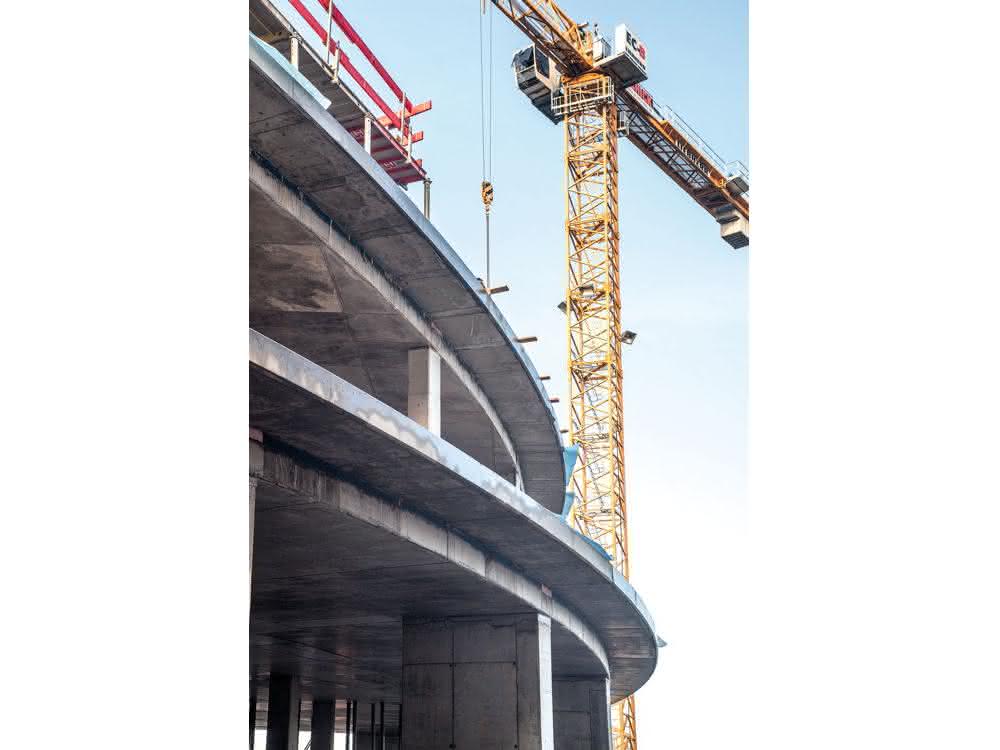 Schalung: Jede Etage mit anderem Radius