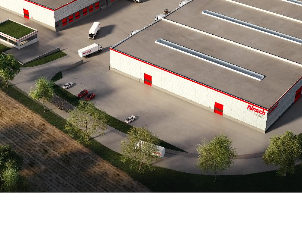 Der geplante Neubau der Spedition Hirsch. Der geplante Neubau der Spedition Hirsch.