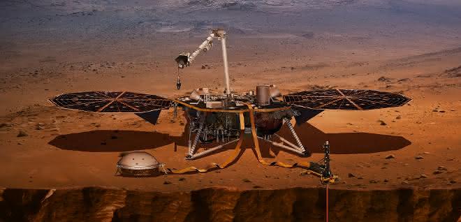The InSight Lander in an artistic representation