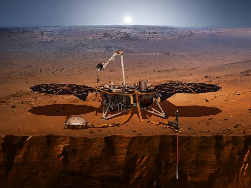 Maxon makes motor fit for NASA's InSight mission The InSight Lander in an artistic representation