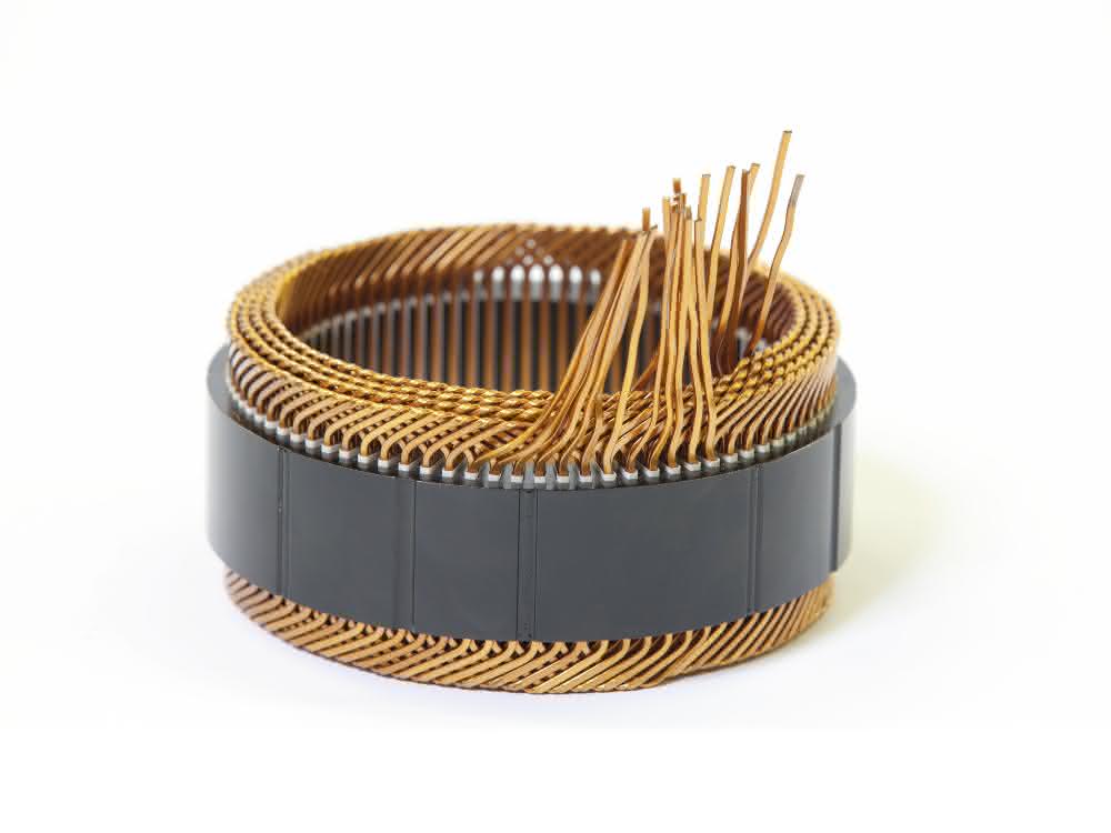 Stator with flat wire Stator with flat wire