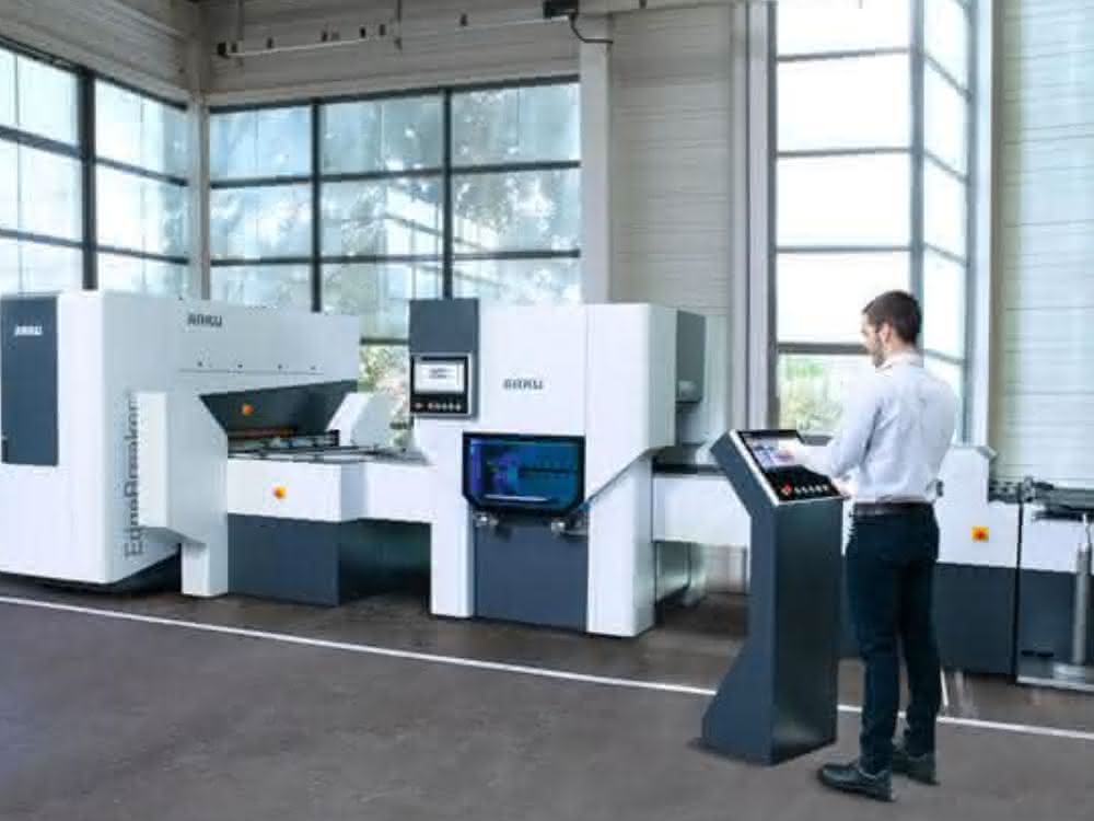 Production line for sheet metal processing