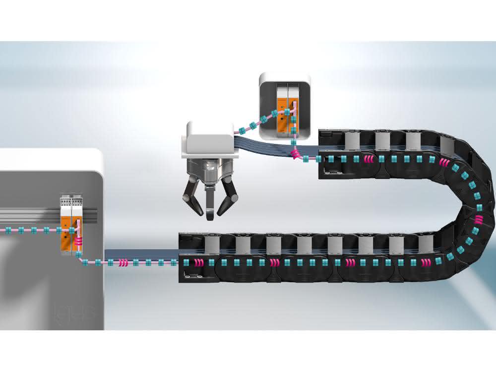 Monitoring bus lines in e-chain systems