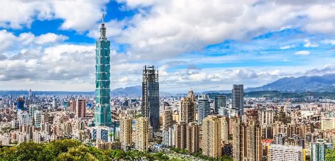 Taiwan's capital with its landmark Taipei 101