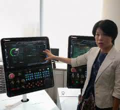 Rebecca Hsieh, Vice President Sales Department at Goodway, explains the features of the Frond-End HMI system G.Linc.