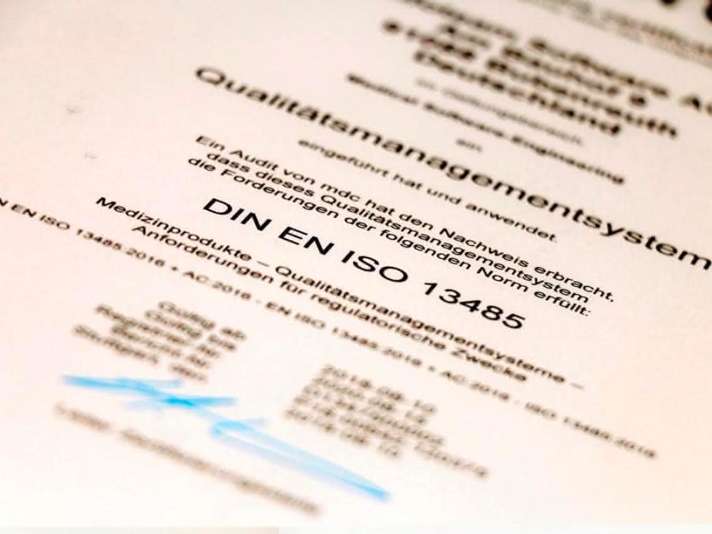 ISO-13485:2016-Zertifikat