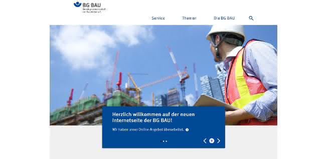 Neuer Internetauftritt der BG BAU