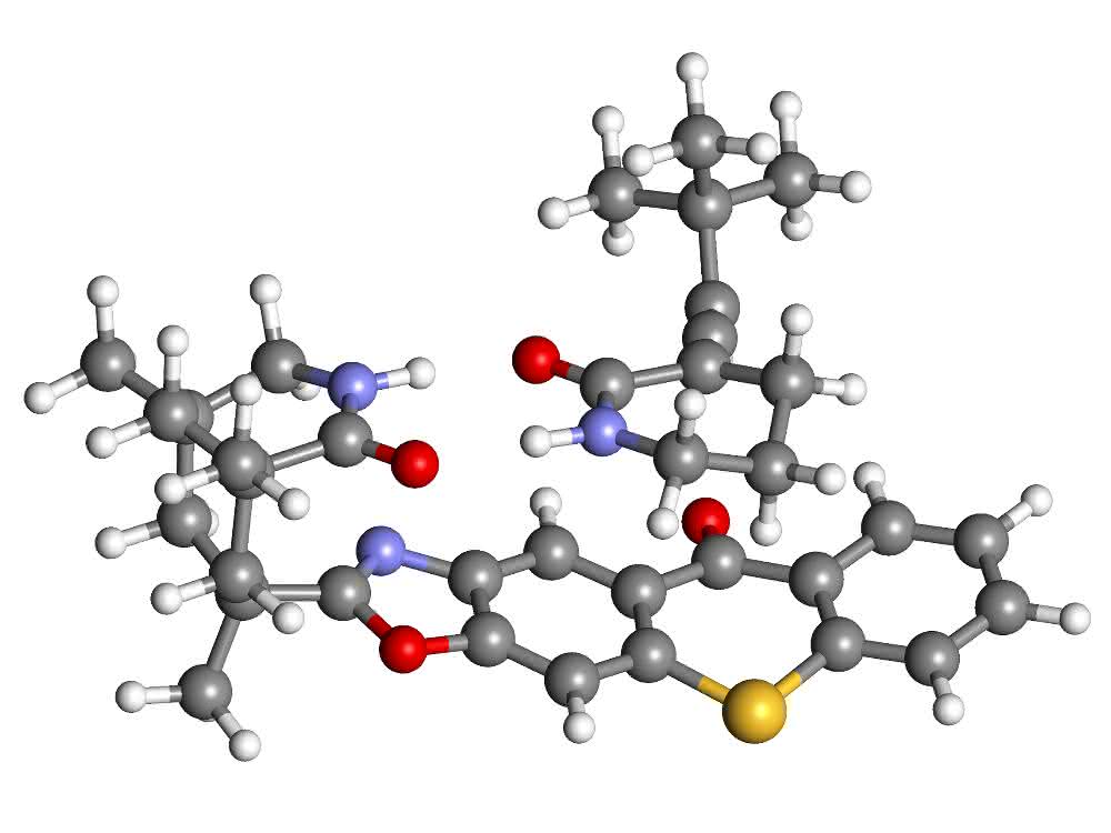Die Allen-Gruppe des unerwünschten Enantiomers kommt dem Thioxanthon-Sensibilisator deutlich näher und wird daher in die gewünschte Form umgewandelt.