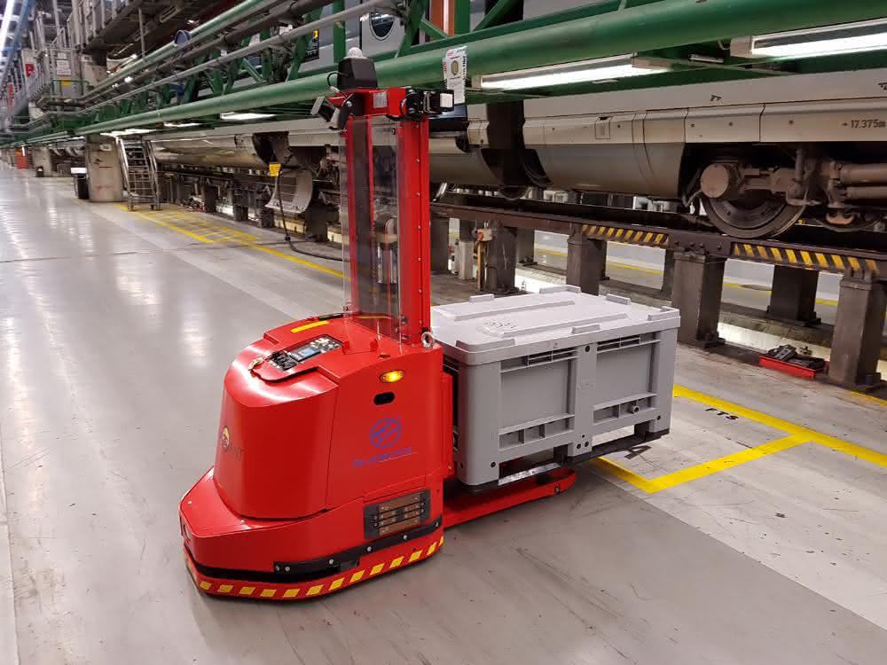 AGVs at the ICE plant in Munich