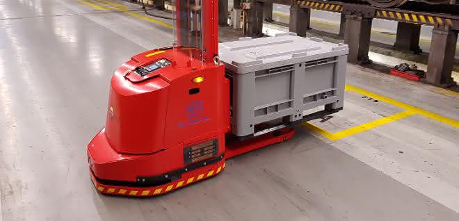 AGVs at the ICE plant in Munich