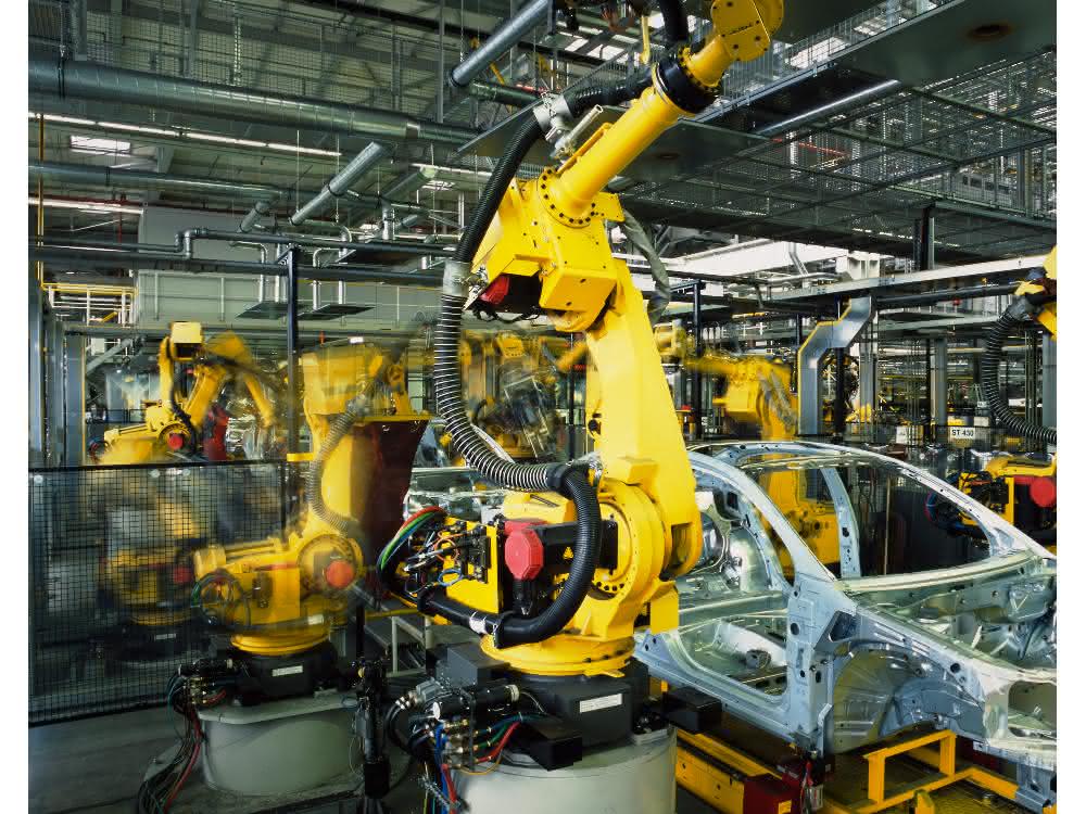 Robots in automotive production Robots in automotive production