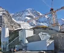 Betonmischanlage: Beton für Seilbahnprojekt in der Schweiz