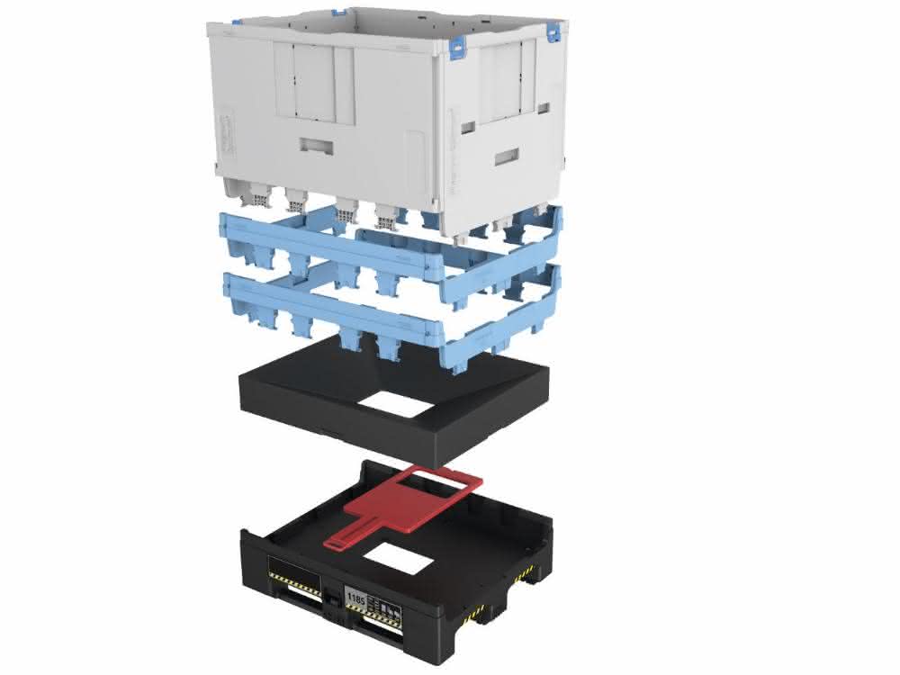 Large load carrier: Small parts under control with the hopper