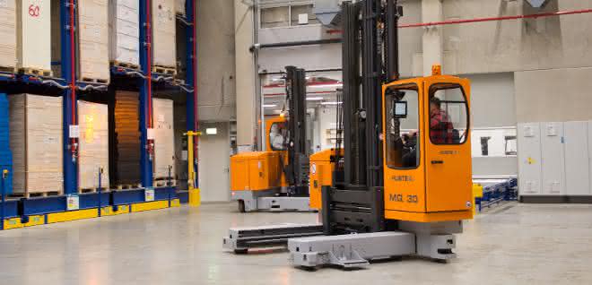 Step-by-step automation of electric multidirectional sideloaders