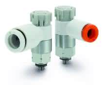 Throttle check valves
